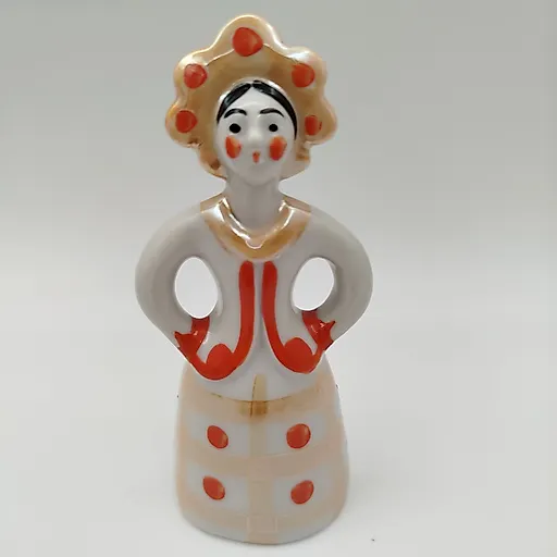 Фарфоровая статуэтка «Матрешка-невеста», Дулёво, СССР, 1990 г.