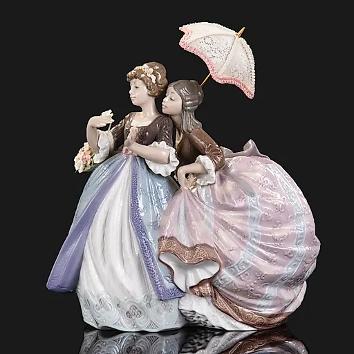 Фарфоровая статуэтка Две сестры, Lladro, Испания, 1989-1990