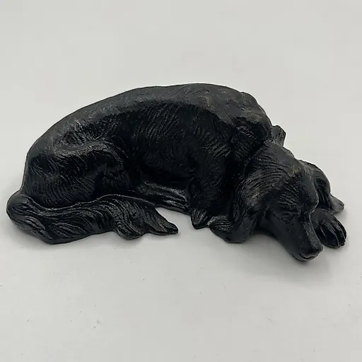Статуэтка «Лежащий сеттер», чугун, литье, Касли, СССР, 1960-1980 гг.