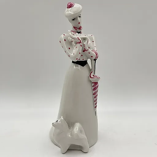 Фарфоровая статуэтка «Дама с собачкой» А.Д. Бржезицкая, Дулёво, 1996