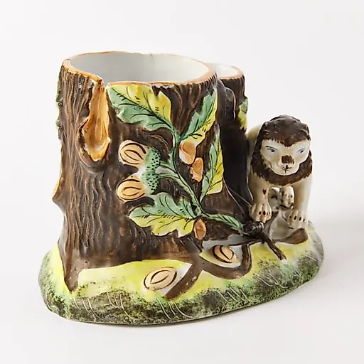 Фарфоровая карандашница со львом. - View 2