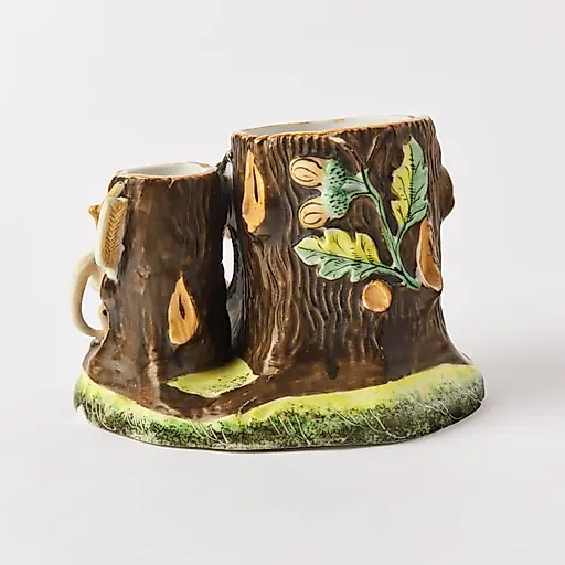 Фарфоровая карандашница со львом. - View 6